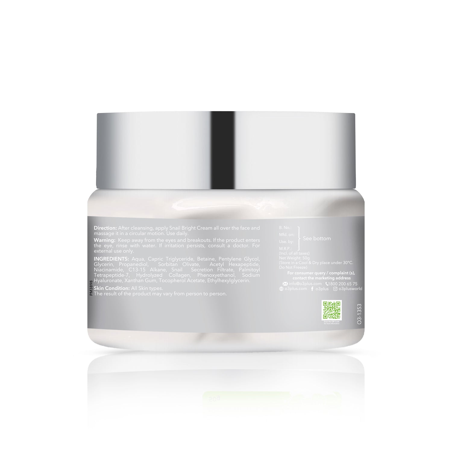 O3+ Snail Bright All-In-1 Cream (50gm)
