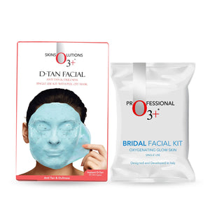 O3+ Bridal Facial Kit Oxygenating & D-Tan Facial kit Combo (81GM+45GM)
