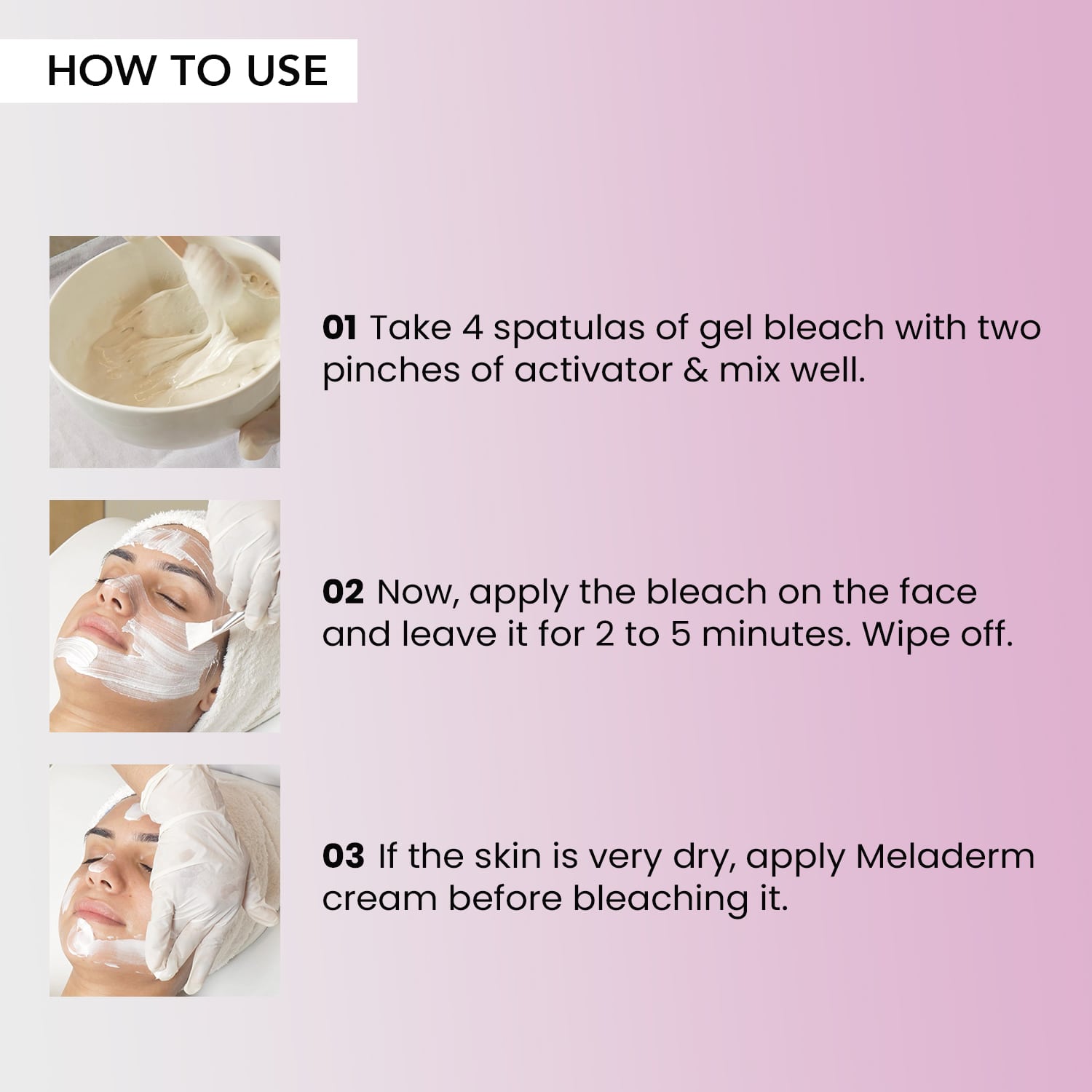 Meladerm Vitamin C Gel Bleach for Lightens Skin & Hair (96g)