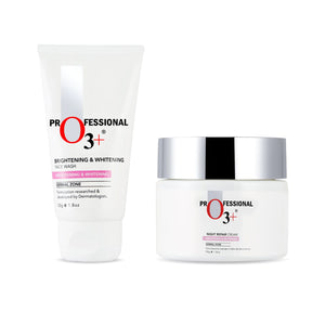 O3+ Night Repair Cream with Brightening and Whitening Face Wash (50GM+50GM)