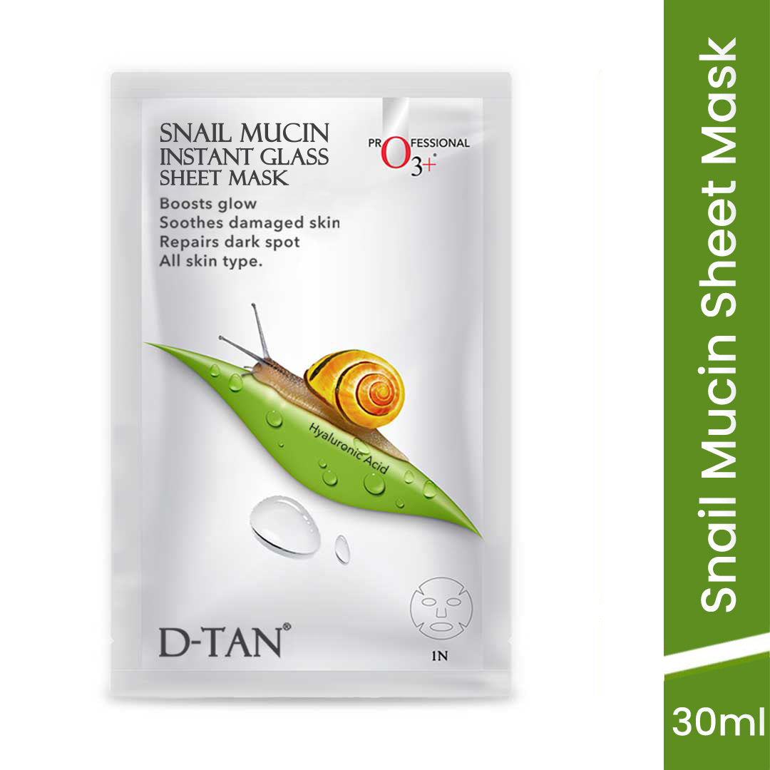O3+ Snail Mucin Instant Glass Sheet Mask  30 ml