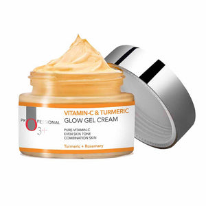 Vitamin- C & Turmeric Glow Gel Cream for Dark Spots & Acne Scars (50g)