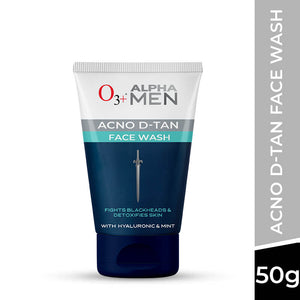 ALPHA MEN Acno D TAN Face Wash with Hyaluronic & Mint (50ml)