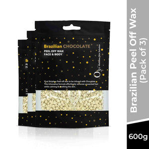 O3+ Peel Off White Chocolate Wax 200G Pack Of 3(Beans)