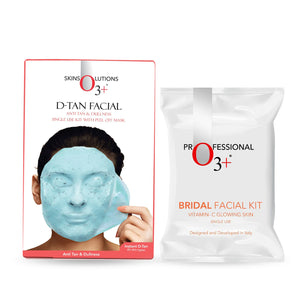 O3+ Bridal Facial Kit Vitamin C & D-Tan Facial kit Combo (136GM+45GM)