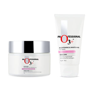 O3+ Radiant Day Cream SPF 30 & Brightening and Whitening Face Wash Combo (50g + 50g)