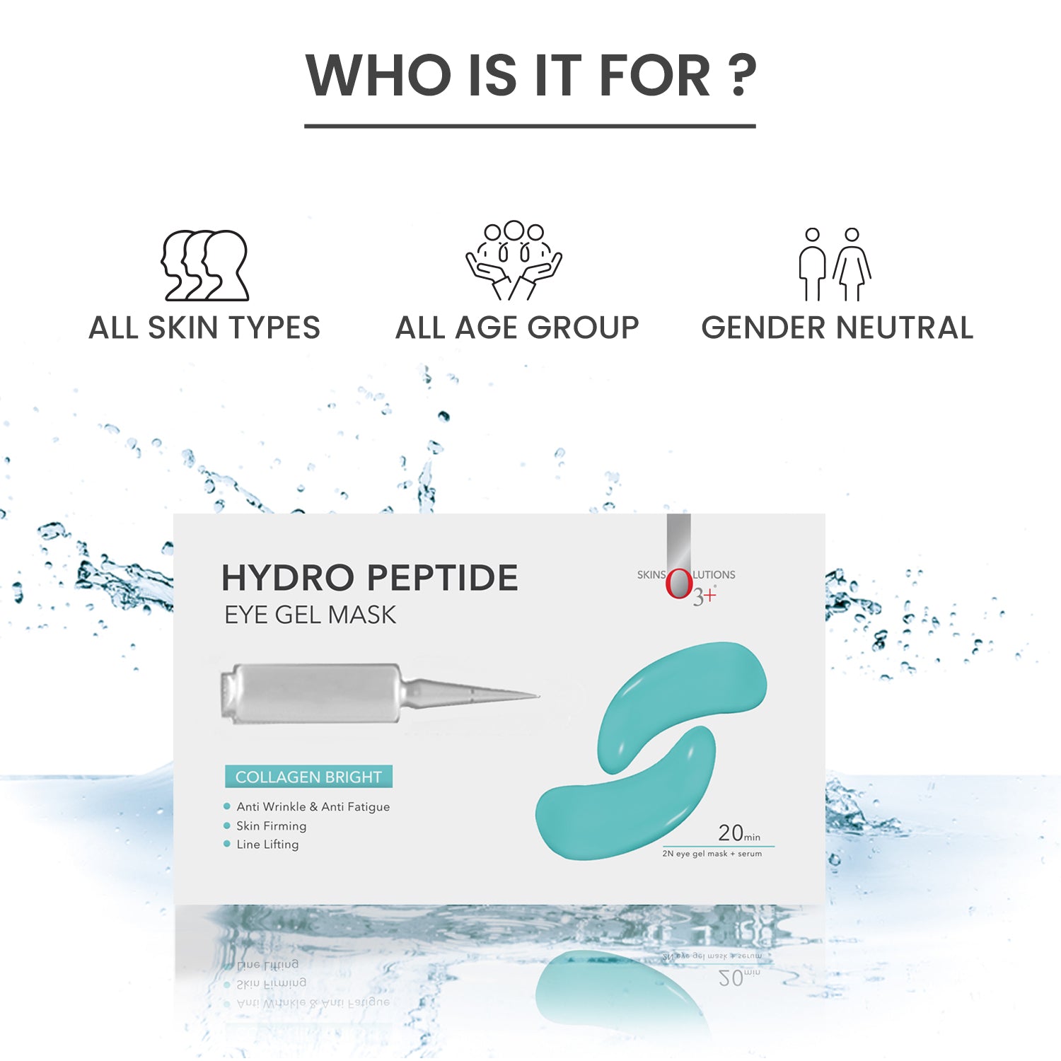 O3+ Hydro Peptide Eye Gel Mask