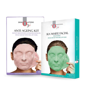 O3+ Anti Ageing Facial kit with Sea White Facial Peel Off Mask Combo (45GM+45GM)