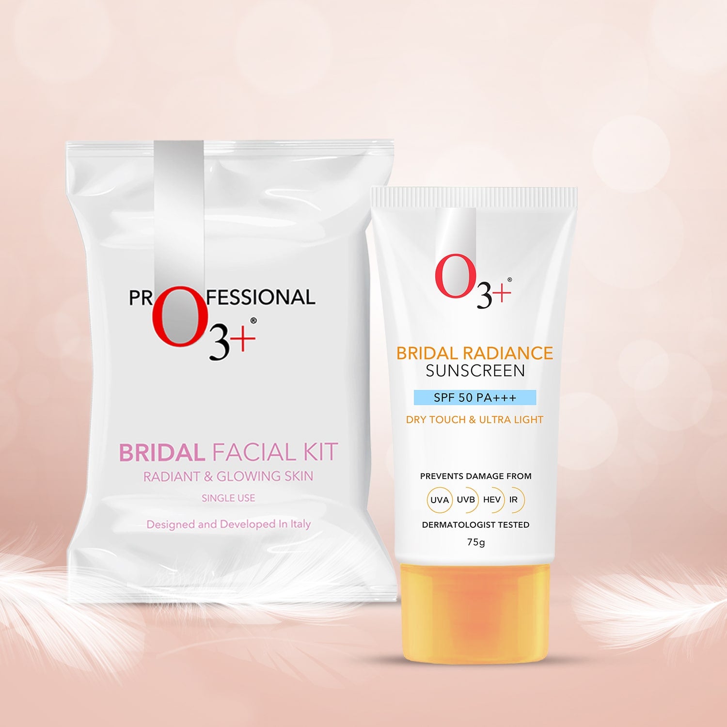Radiance Skincare Combo With Bridal Facial Kit for Radiant & Glowing Skin 120g & UVA UVB Ultra Light Sunscreen With SPF50 PA+++ 75g |All Skin Type