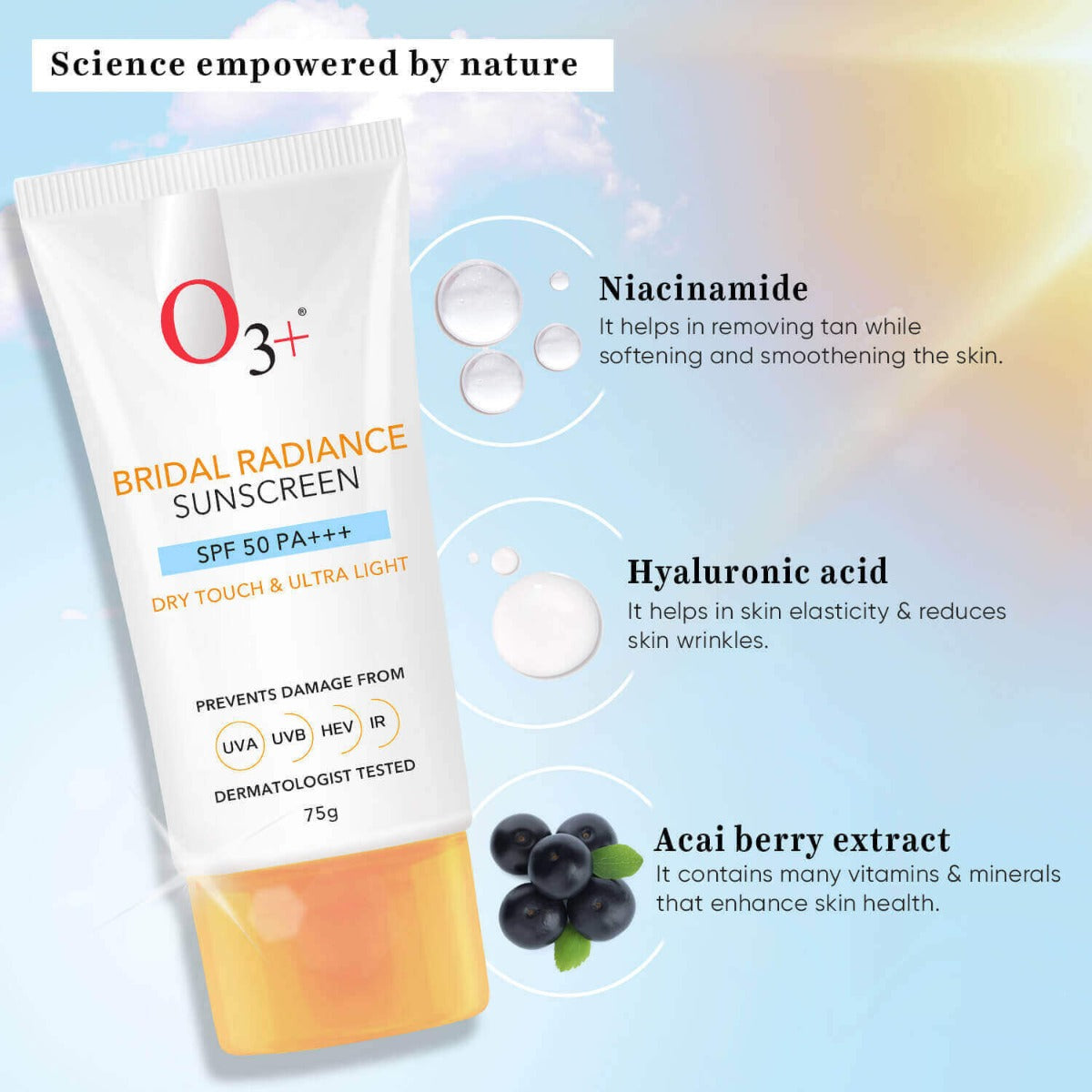 Bridal Radiance Sunscreen SPF 50 PA +++ (75g)