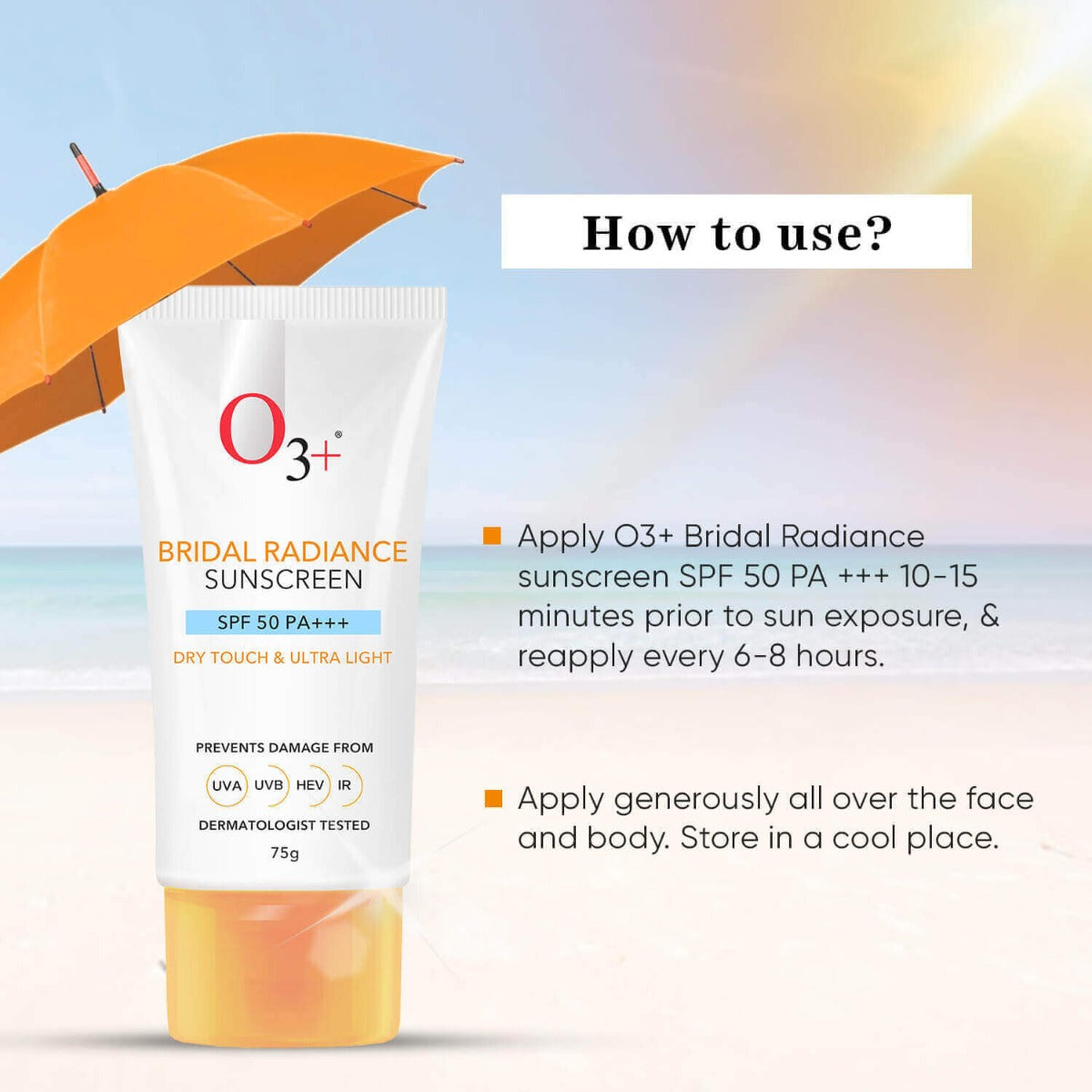 Bridal Radiance Sunscreen SPF 50 PA +++ (75g)