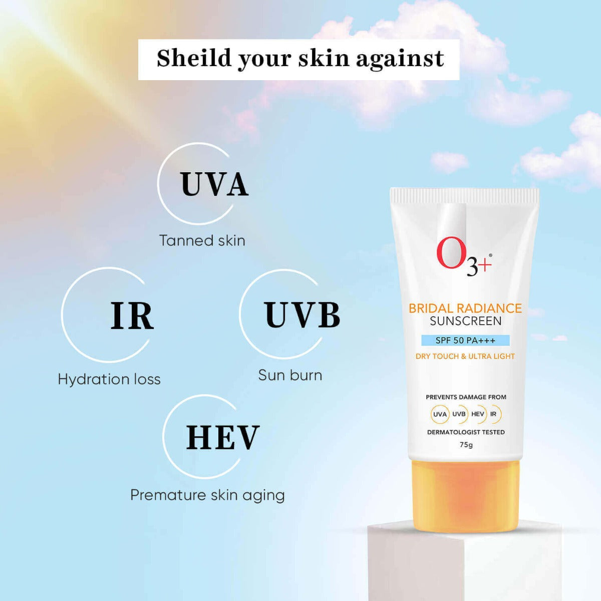 Bridal Radiance Sunscreen SPF 50 PA +++ (75g)