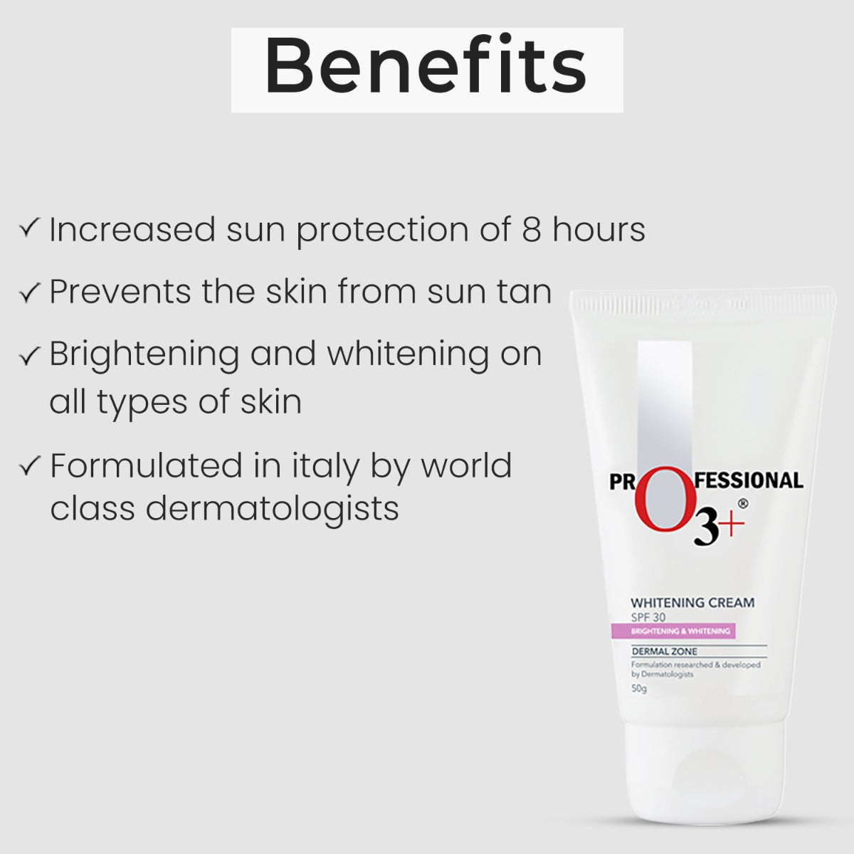 Whitening Face Cream SPF 30 Sunscreen for Skin Brightening (50g)