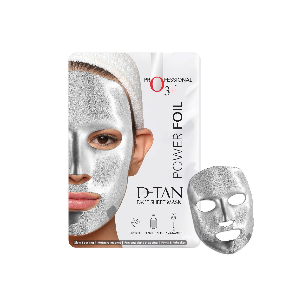 O3+  Power Foil D Tan face sheet mask