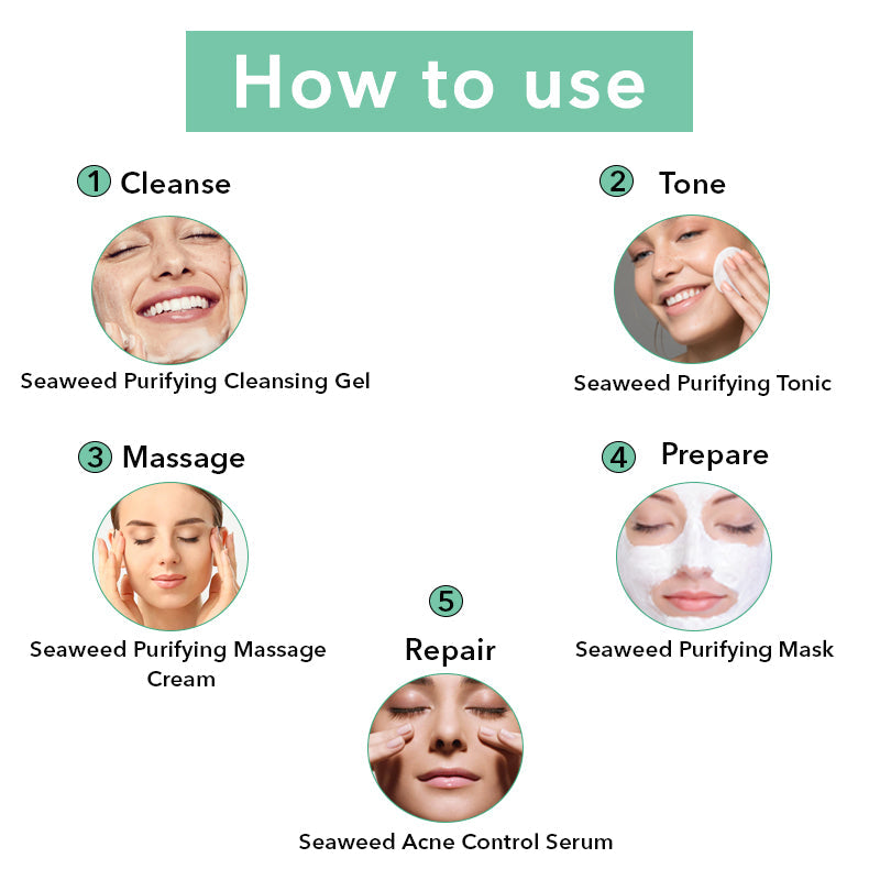 Seaweed Facial Kit for Brightening Skin (100g+15ml)
