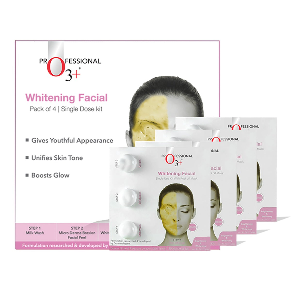 Whitening Facial Kit Pack of 4 for Dull Skin (180gm)