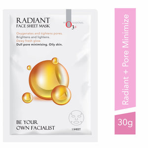 Facialist Radiant Face Sheet Mask for Oxygenates and tightens pores (30g)