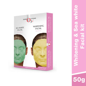 O3+ Whitening & Sea White Facial Kit With Peel Off Mask combo